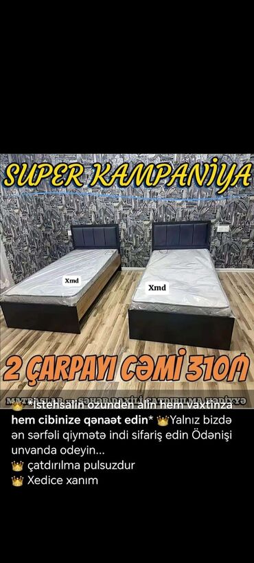 Çarpayılar: Yeni, Təknəfərlik çarpayı, Bazasız, Matras ilə, Siyirməsiz, Azərbaycan -da lalafo.az — 17 Çarpayılar: Yeni, Təknəfərlik çarpayı, Bazasız, Matras ilə, Siyirməsiz, Azərbaycan — 17