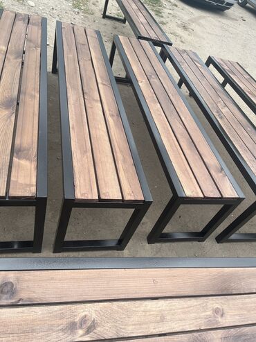 Скамейки: Скамейка Металл, Со спинкой — 6