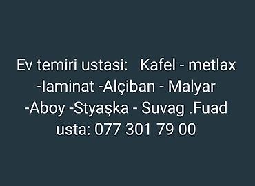 Ev təmiri xidmətləri Peşəkar usta briqadası ev və mənzillərdə tam