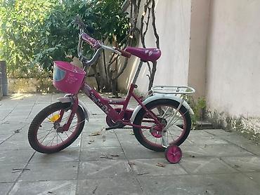 usag ucun: Uşaq velosiped 1) Qız uşağı üçün pink rəngli model - Təxmini 14" — 2