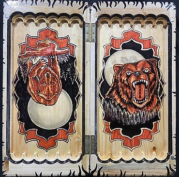 Нарды: Нарды ШАХМАТЫ на заказ ручной работы из дерева, украшенные резьбой — 26