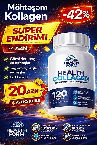 xitozan kapsul: Health Form – Health Collagen (Hyaluronic Acid + Vitamin C) - 120 — 1