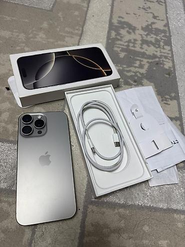 Apple iPhone: IPhone 16 Pro Max, Новый, 256 ГБ, Natural Titanium, Коробка, 98 % — 16