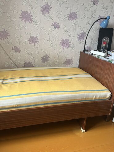 кровать односпальная с ящиками: Бир кишилик керебет, Колдонулган, Матрасы бар, ЛДСП, узуну - 190 см