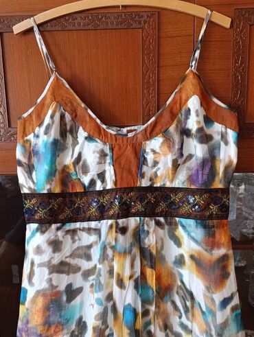 Haljine: Luisa Cerano luksuzna maxi haljina akvarel print 38, svila/viskoza — 5