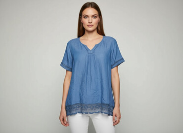 bluzki na krótki rękaw damskie: Women's blouse, size M