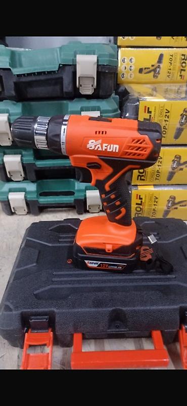 Аккумуляторная дрель‑шуруповерт SAFUN 12V в кейсе. Характеристики: -