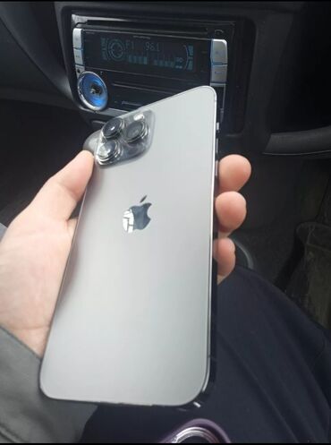 dlja iphone: IPhone 13 Pro Max, Б/у, 128 ГБ, Серебристый, Защитное стекло, Чехол, 96 %