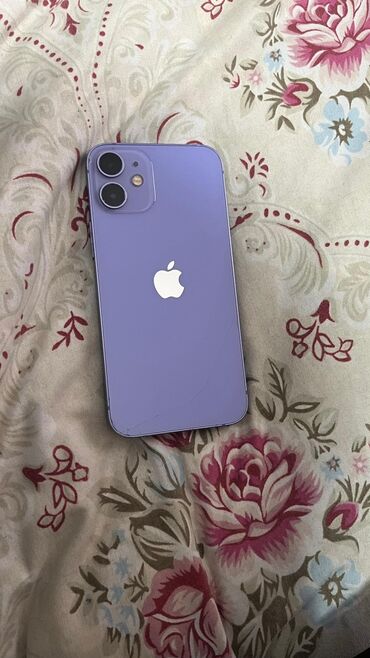 Apple iPhone: IPhone 12 mini, Б/у, 256 ГБ, Deep Purple, Кабель, 82 %
