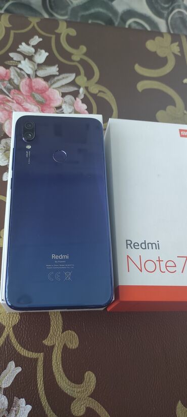 işlənmiş telefonlar ucuz: Xiaomi Redmi Note 7, 64 GB, rəng - Mavi, 
 İki sim kartlı