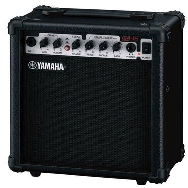 розовая электрогитара: Гитарный комбоусилитель Yamaha GA-15 в черном корпусе предназначен для