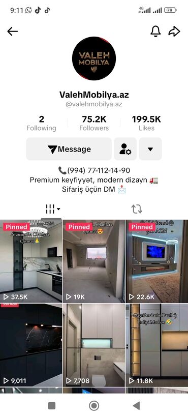 metbex dizayni: Valeh Mobilya şirkəti premium keyfiyyətli və müasir dizaynlı mebellər