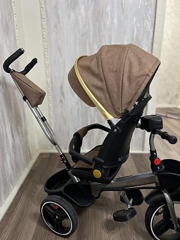 elektron velo: Uşaq üçtəkərli velosiped-araba (transformer) - Rəng: qəhvəyi-bej — 3
