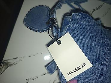 PULL&BEAR teksas torbica – plava - Materijal: teksas (denim) sa