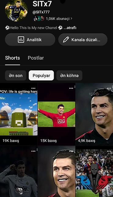 Video çəkiliş: Xidmət: Futbol mövzulu qısa videolar kanalı – SITx7 (@SITx777) — 1
