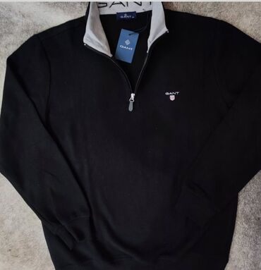 Džemperi: Džemper, Gant, bоја - Crna, Pamuk — 1