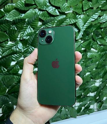iphone macbook: IPhone 13, 128 GB, Alpine Green, Zəmanət, Simsiz şarj, Face ID — 1