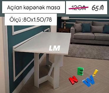 Açılan “kəpənək” masa - Divara bərkidilən, qənaətcil açılıb-bağlanan