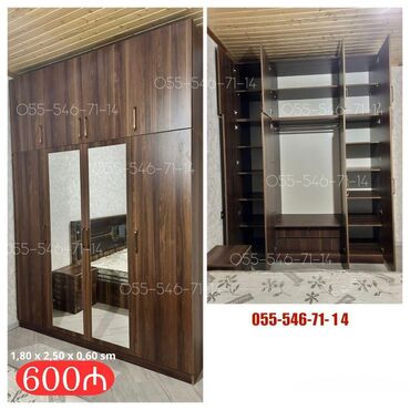 Dolablar: Yeni, 4 qapılı Düz dolab, Qarderob, paltar dolabı lalafo.az -da Dolablar: Yeni, 4 qapılı Düz dolab, Qarderob, paltar dolabı