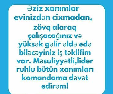 Çalışmaq sizdən dəstək bizdən.
Yanliz xanimlar