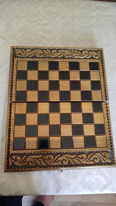 Şahmatlar: Əl işləri ilə hazırlanmış ağac şahmat dəsti - Material: tam ağac — 5