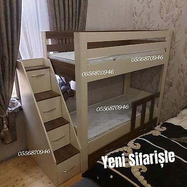 usaq yataqlari: Oğlan və qız üçün, Yeni, Çarpayı, Matras ilə, Siyirməli, MDF — 10