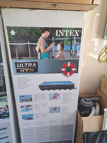 İdman və istirahət: İntex Ultra XTR dikdörtqanüstü hovuz dəsti - Ölçü: təxminən 7.32 m x — 3