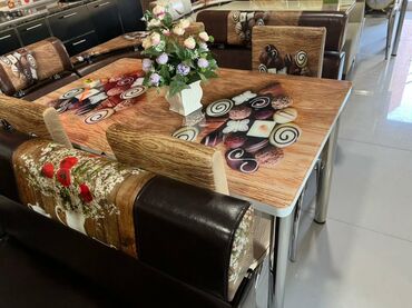 Divan və masa dəstləri: 🇹🇷Türk istehsalı Möhtəşəm ✨✨ Kuxna üçün stol stul dəsti 2 stul 1 — 6