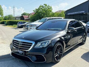 mercedes benz s63: Чёрный седан Mercedes-Benz S 63 AMG с тонированными стёклами и чёрными