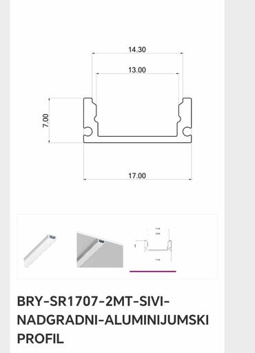 Rasveta: 2m lajsne za led trake — 9