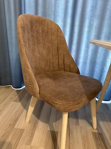 Qonaq otağı üçün, İşlənmiş, Açılan, Dördbucaq masa, 6 stul
