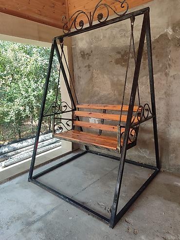 Mebel: Bağ yelləncəyi – metal karkaslı, taxta oturacaqlı - Konstruksiya — 3