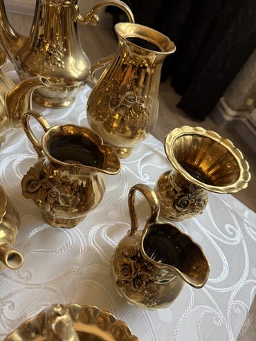 Nahar dəstləri və servizlər: Nahar dəsti, rəng - Qızılı, Farfor, 11 nəfərlik, Çexiya — 5