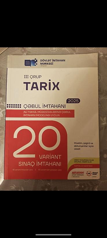 Testlər: Gördüyünüz kitablar abituriyentlik illərimdə mən tərəfindən istifadə — 7