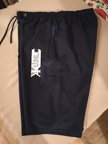 zeleni tech fleece: Kvalitetne muske pamucne bermude Benx u velikom broju 7XL — 4