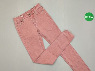 Spodnie: Spodnie XS (EU 34), stan - Bardzo dobry, wzór - Jednolity kolor, kolor - Różowy