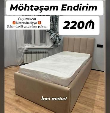 Yeni, Təknəfərlik çarpayı, Bazasız, Matras ilə, Siyirməsiz, Azərbaycan