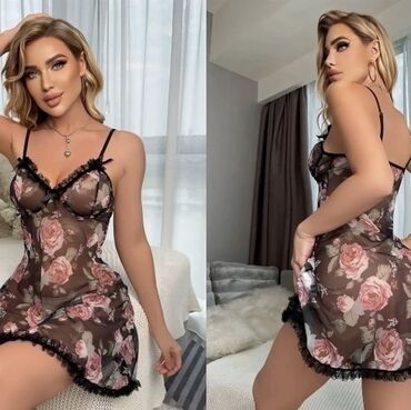 женские пеньюары больших размеров: 🖤 Прозрачное платье с цветочным узором Слишком красиво для сна