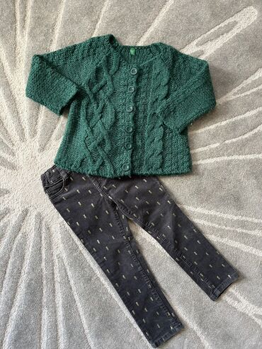pantalone zara zelene br: Beneton džemper vel 3-4 i HM pantalone vel 3