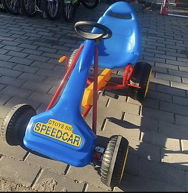 Uşaq pedallı kart – GTOYS 88 SPEEDCAR - Rənglər: mavi gövdə, qırmızı