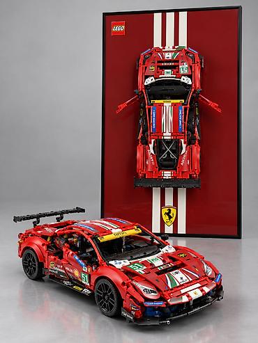 Ferrari 488 GTE — конструктор 1677 деталей + картина 80×50 см at lalafo.kg Ferrari 488 GTE — конструктор 1677 деталей + картина 80×50 см