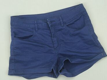 krótkie jeansowe spodenki z wysokim stanem: H&M, S (EU 36), condition - Good