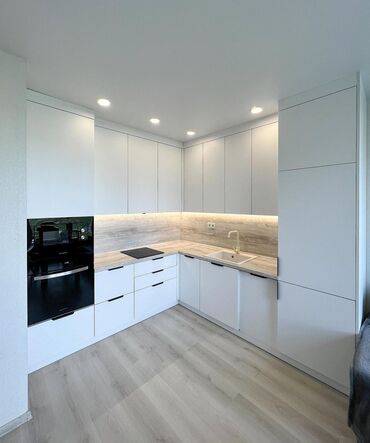 Sifarişlə mətbəx mebeli: Sifarişlə mətbəx dəsti, Özü çəkən petlələr, MDF, Kredit var, Pulsuz çatdırılma — 6