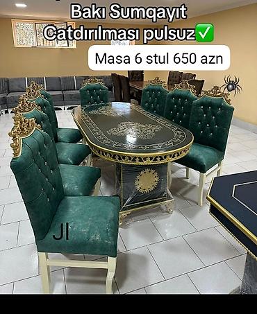 Masalar və oturacaqlar: Qonaq otağı üçün, Yeni, 6 stul — 1