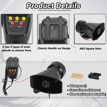 дом на кол: ❗️❗️❗️НОВАЯ❗️❗️❗️ Автомобильная сирена с мегафоном и микрофоном LIZHI