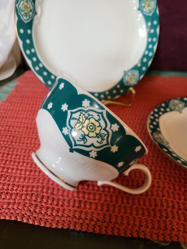 Kuhinjski setovi: Set memacki porcelan Lettin 70te. Set perfektan. pozlata — 9