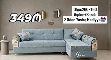 Диваны: Modern künc divan - Ölçü: 260 × 160 sm - Açılan mexanizmli, bazalı — 1