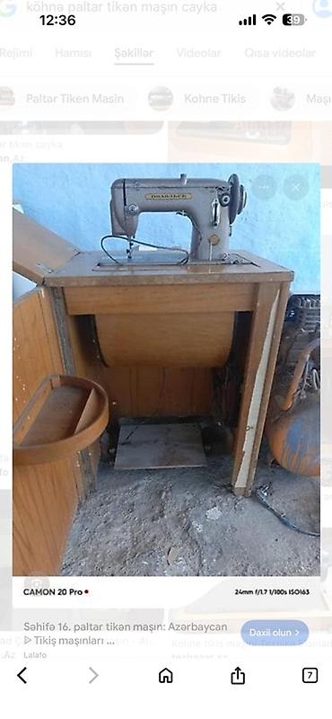 Tikiş maşını Chayka, İşlənmiş,Mexaniki