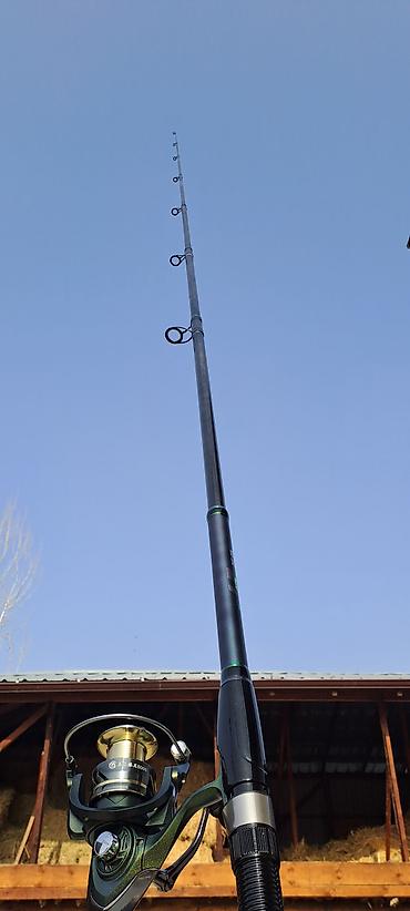 Удочки и спиннинги: Удилище телескопическое с безынерционной катушкой - Длина: 4,2 м — 7