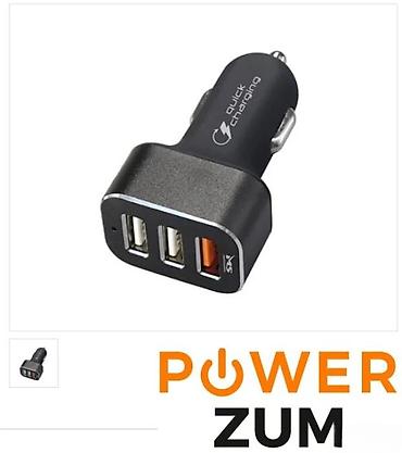 Žičani punjači za telefone: Auto punjač za upaljač (12/24V) sa 3 USB izlaza – Quick Charging - — 1